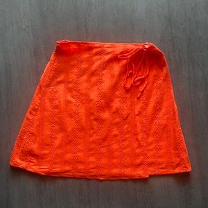 Cute coral wrap skirt!